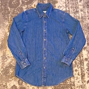 Calvin Klein Jeans Men's Long Sleeve Denim Button Down Shirt, Size: Small